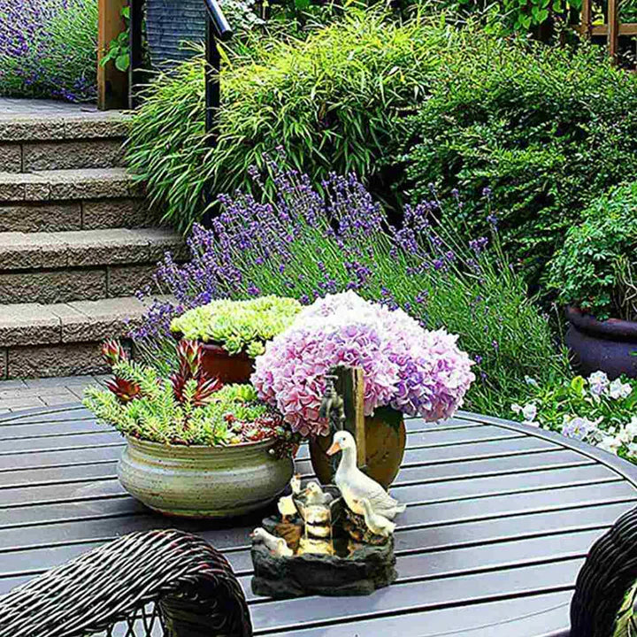 Garden Water Fountain  Duck Family Cascading Design - Product detail 4