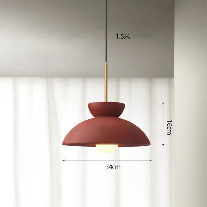 Modern Dome Pendant Light Green Metal Scandinavian Design - Product detail 17