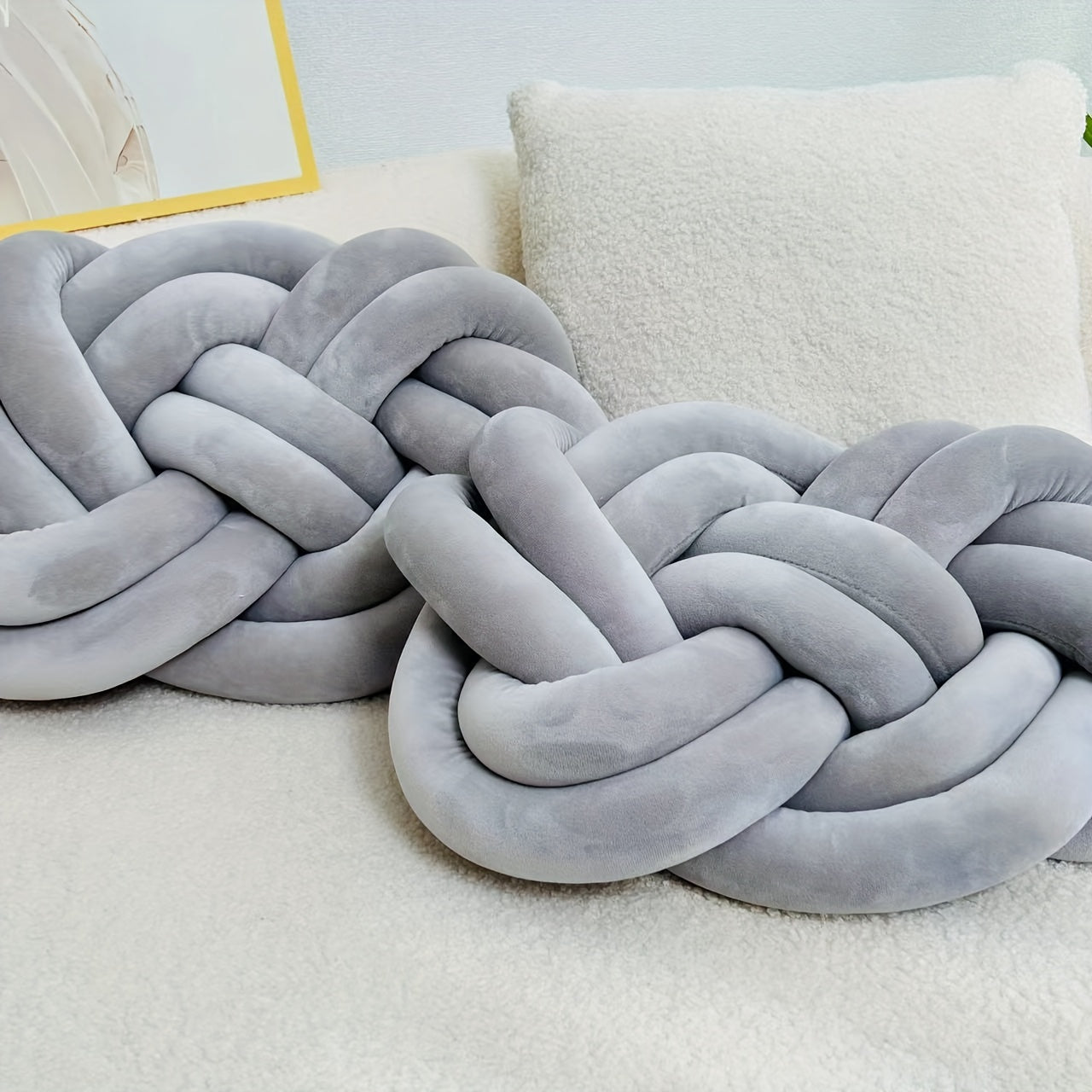 Decorative Knot Cushions  Plush Braided Design - Product detail 7