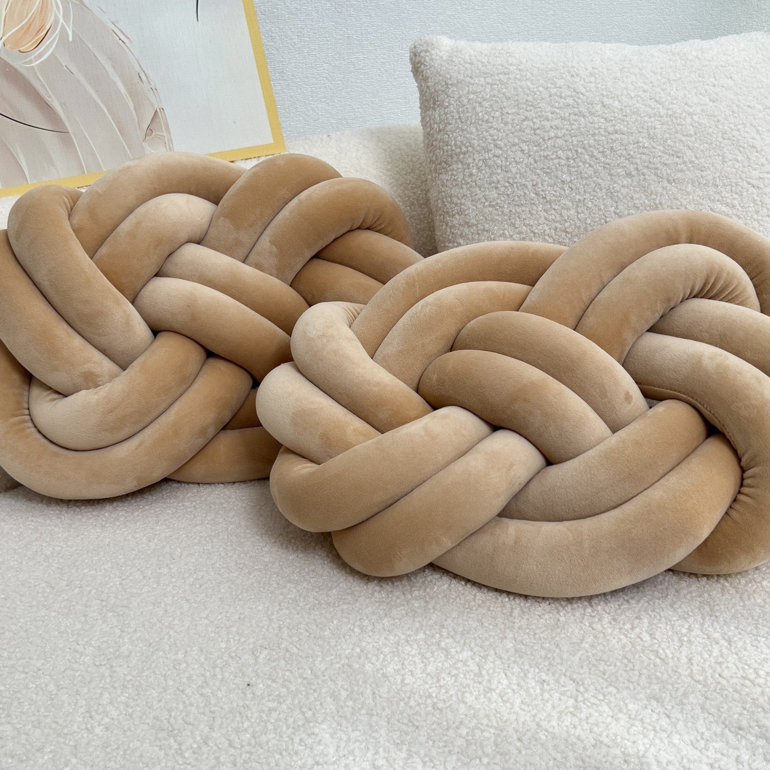Decorative Knot Cushions  Plush Braided Design - Product detail 8