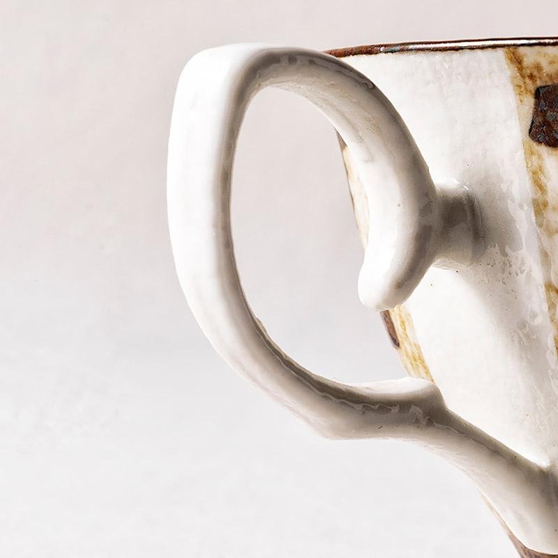 Artisan Matcha Tea Set  Spiral Pattern Stoneware Cup  Saucer - Product detail 7