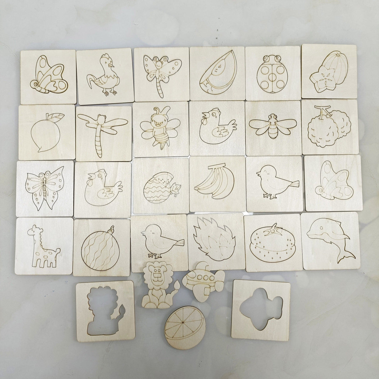 Montessori Drawing Templates  Wooden Educational Art Set - Product detail 8