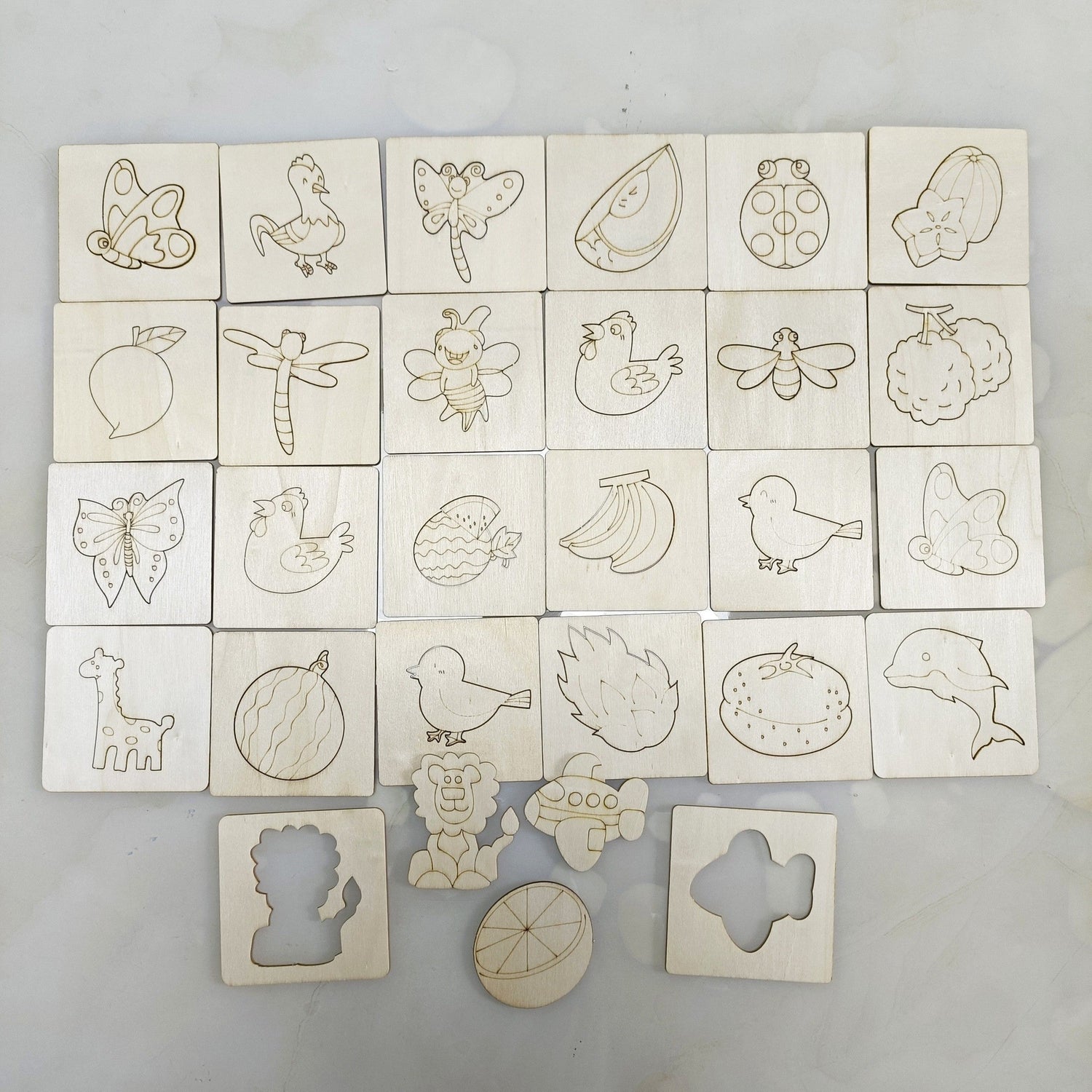 Montessori Drawing Templates  Wooden Educational Art Set - Product detail 8