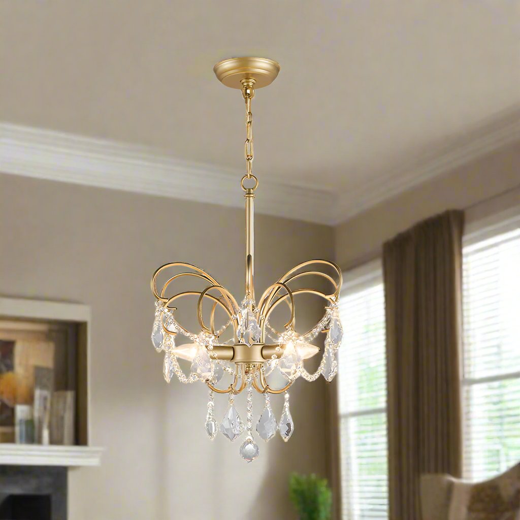 Crystal Chandelier Brass Butterfly Design - Product detail 4