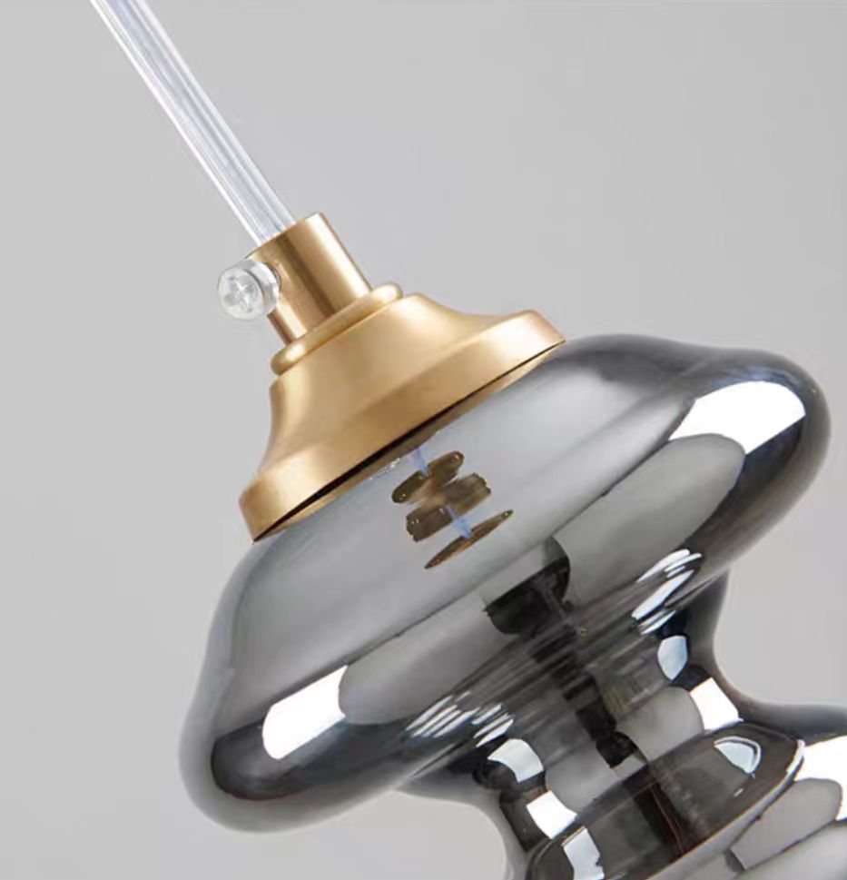 Modern Glass Pendant Light Smoked Grey LED Collection - Product detail 13