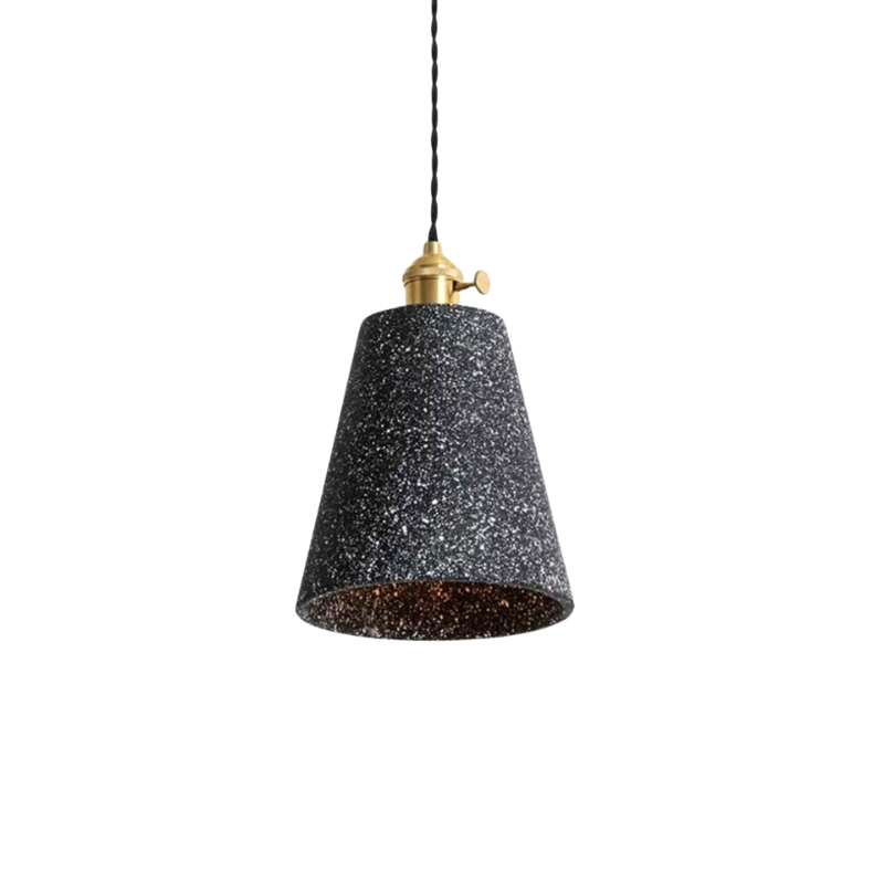 Industrial Cement Pendant Light Minimalist Gray Shade With Brass Fitting - Product detail 17
