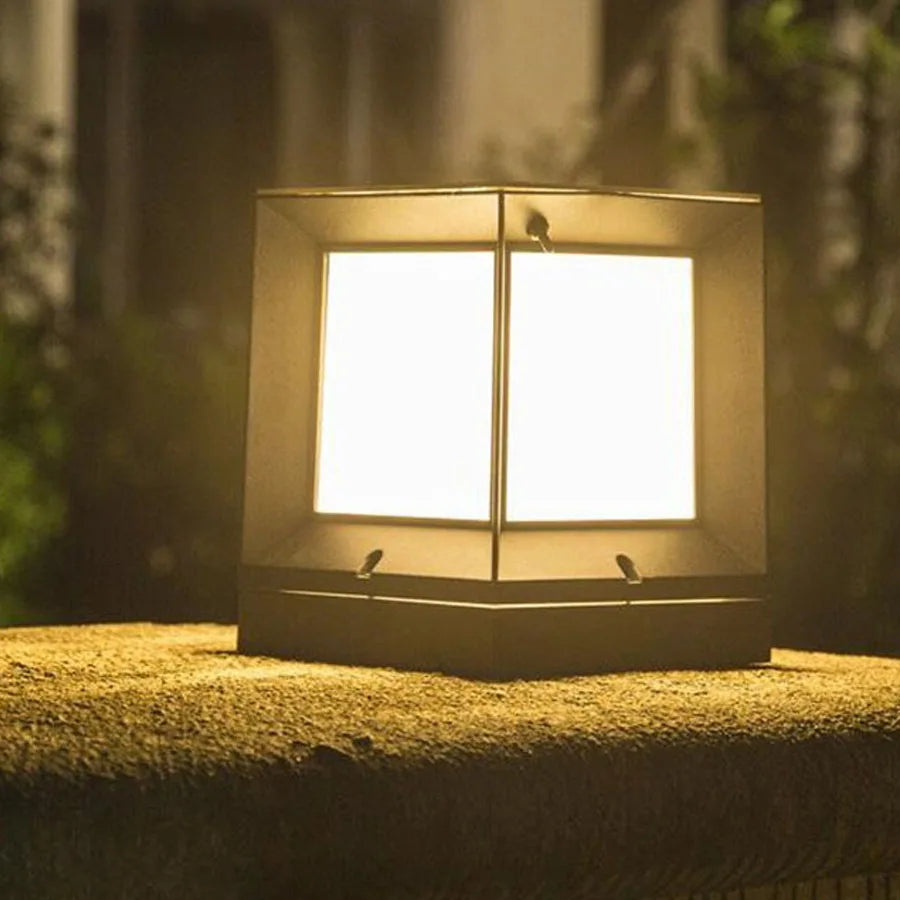 Modern Cube Outdoor Light Aluminum Garden Pillar Lamp - Product detail 5