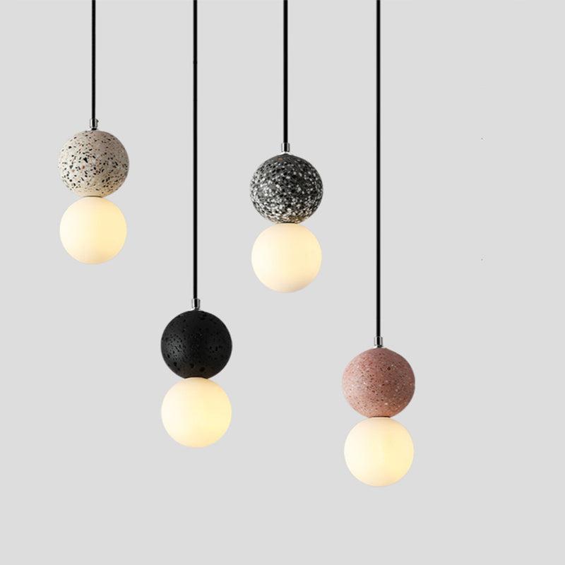 Modern Pendant Light Terrazzo Globe Glass Shade - Product detail 4
