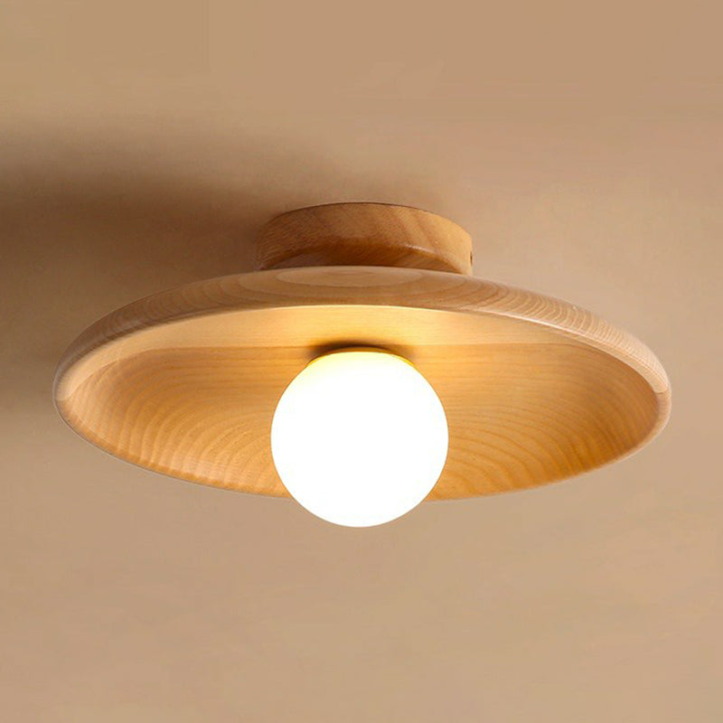 Wooden Ceiling Light Natural Bowl Shade Design - Product detail 9