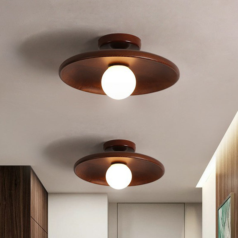 Wooden Ceiling Light Natural Bowl Shade Design - Product detail 4