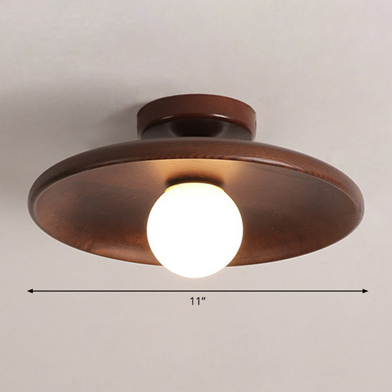 Wooden Ceiling Light Natural Bowl Shade Design - Product detail 6
