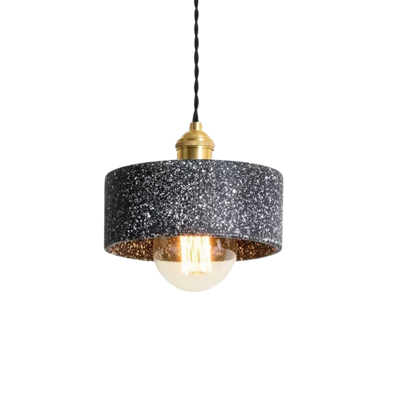 Industrial Cement Pendant Light Minimalist Gray Shade With Brass Fitting - Product detail 20