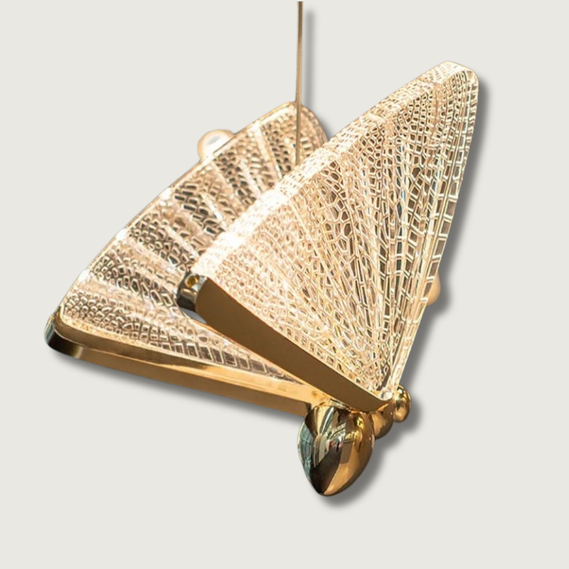 Butterfly LED Pendant Light Crystal-Cut Wing Design - Product showcase