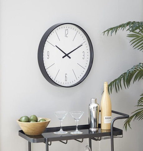 Modern Wall Clock  Black Glass Frame Design - Product showcase