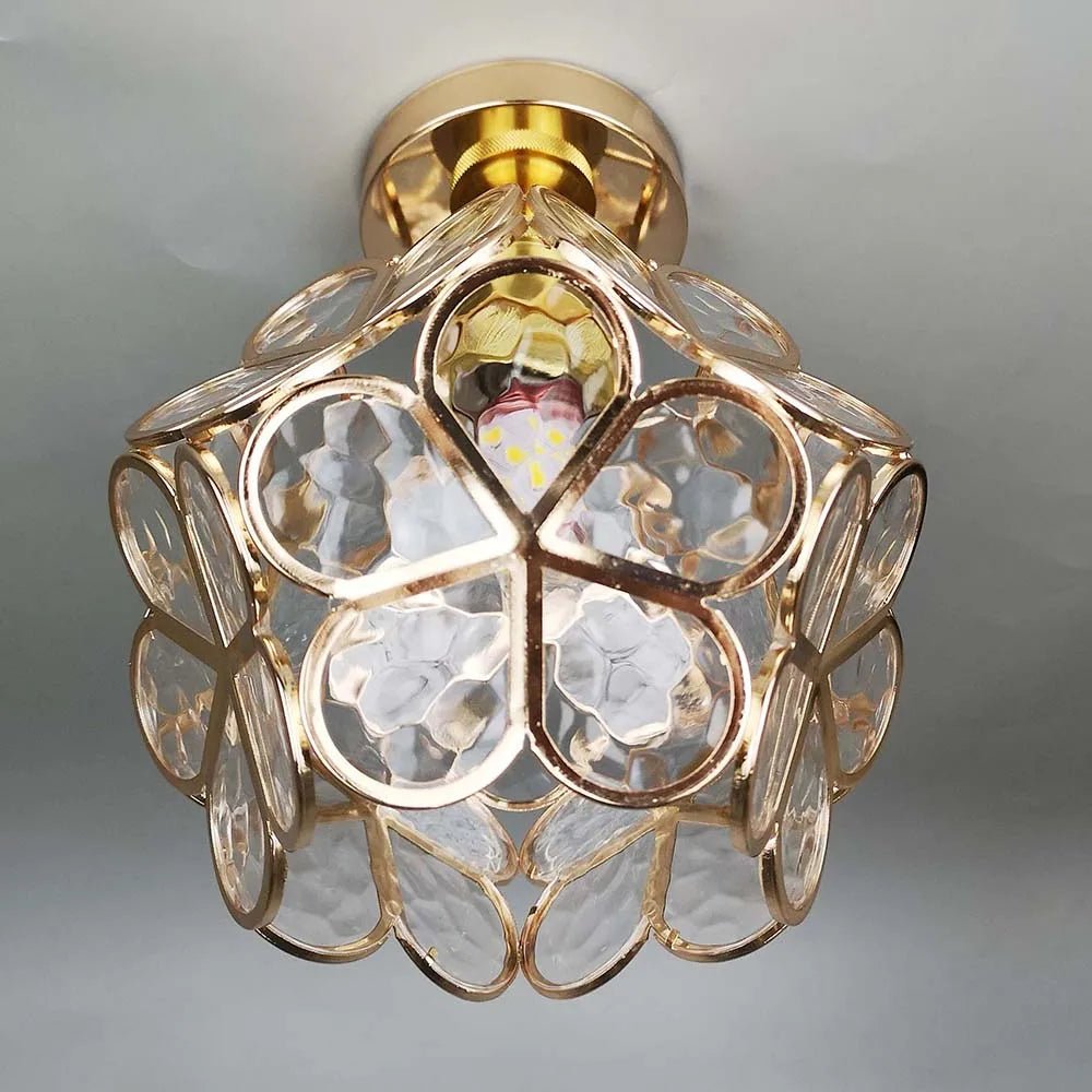 Floral Glass Ceiling Light Crystal Petal Design - Product detail 6
