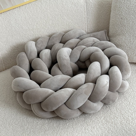 Braided Floor Cushion  Chunky Knit Design in Cream - Product detail 17