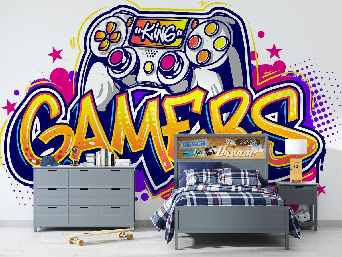 Gaming Mural Wallpaper | Street Art Controller Design