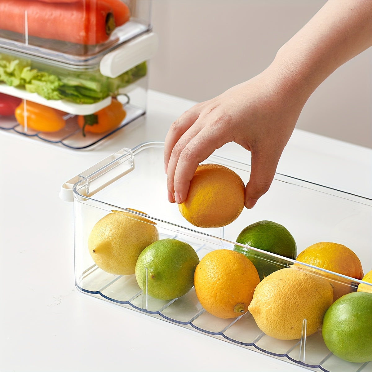 Food Storage Container  Clear PET Organizer With Layer Design - Product example