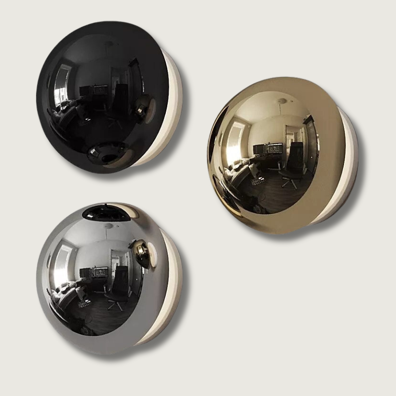 Modern Wall Sconce Metallic Dome Light Fixture - Product showcase