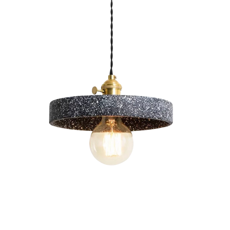 Industrial Cement Pendant Light Minimalist Gray Shade With Brass Fitting - Product detail 26