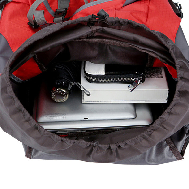 Hiking Backpack 60L Waterproof Trekking Rucksack With Rain Cover - Detailed view