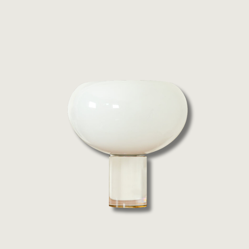 Modern Glass Table Lamp Round Dome Design - Product showcase