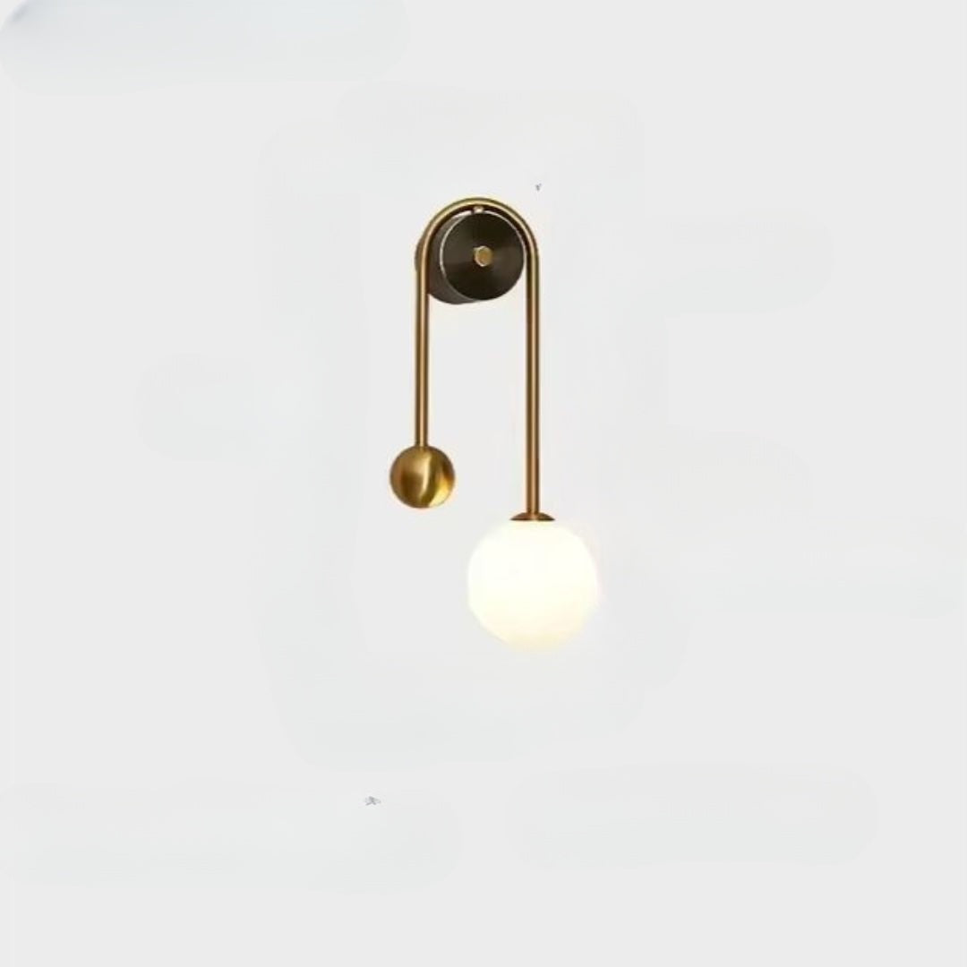 Modern Wall Light Dual Globe Glass LED Gold Design - Product detail 6