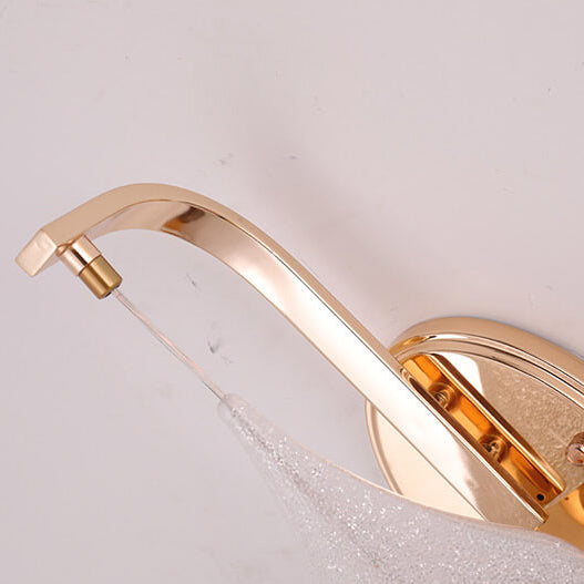 Modern LED Wall Sconce Teardrop Glass Gold Trim - Product detail 9