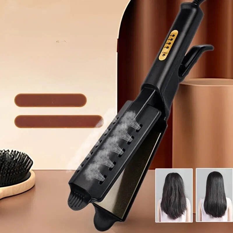 Professional Steam Hair Straightener  Ceramic Plates With Steam Vents - Product example