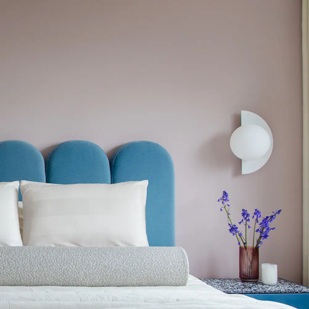 Modern Circular Wall Light Minimalist White LED Sconce - Product example