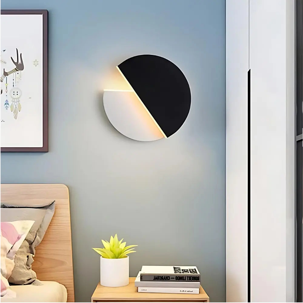 Modern Wall Sconce  Rotatable Geometric Design - Detailed view