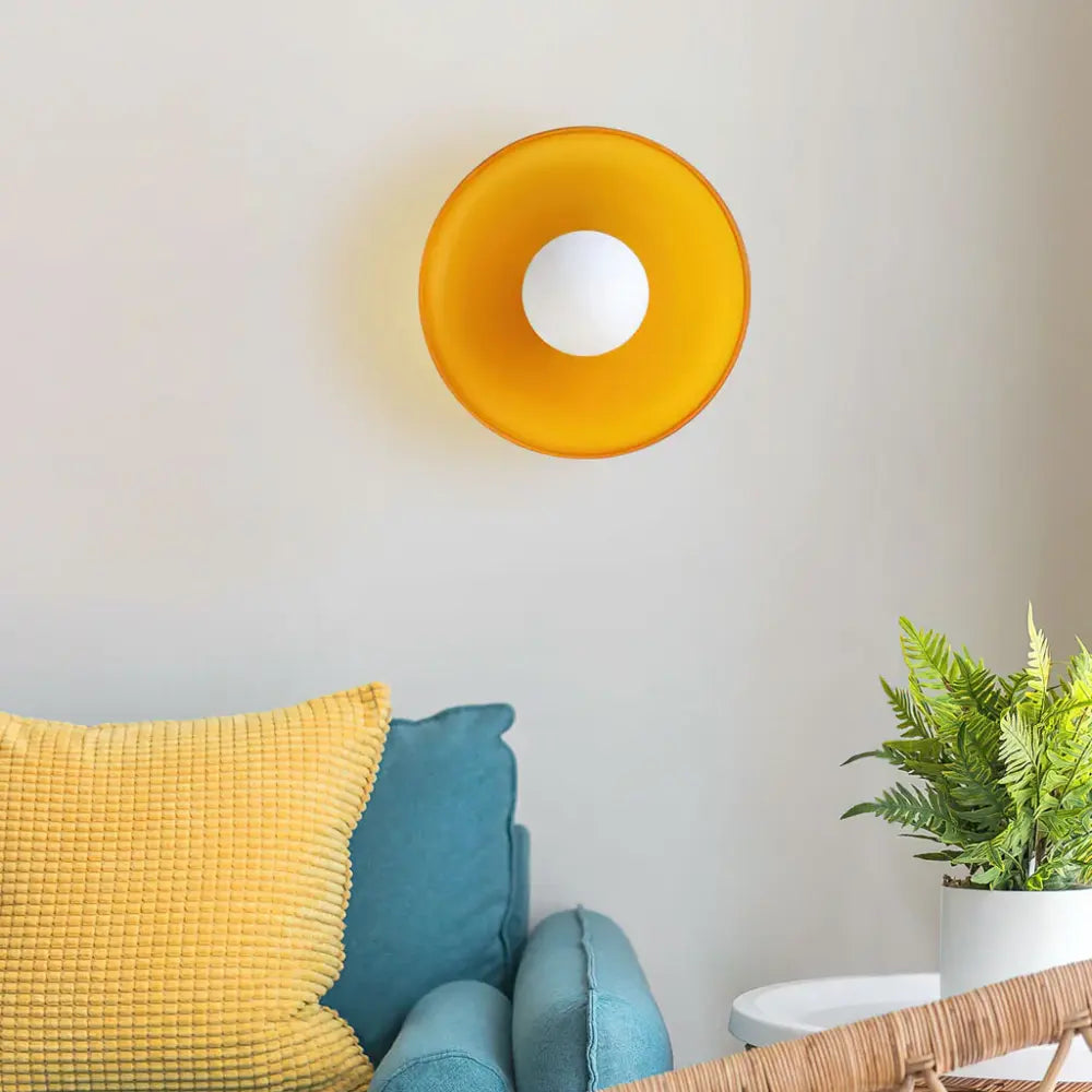 Modern Disc Wall Light Yellow Interior Accent Lamp - Product detail 5
