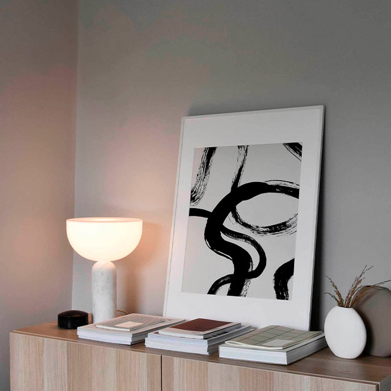 Minimalist Table Lamp White Marble Base Design - Product detail 6