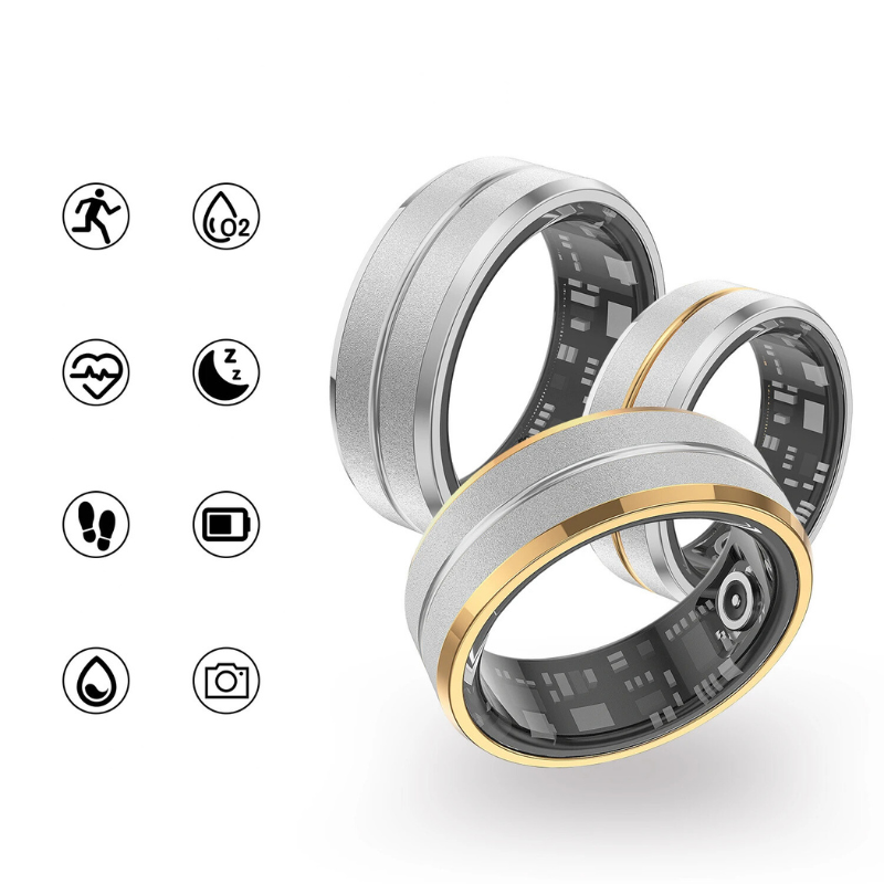 Smart Ring Fitness Tracker  Waterproof Digital Health Monitor - Detailed view