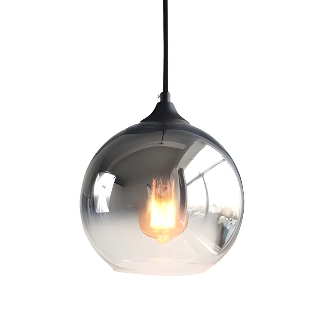Modern Glass Pendant Light Smokey Globe Design - Product detail 7