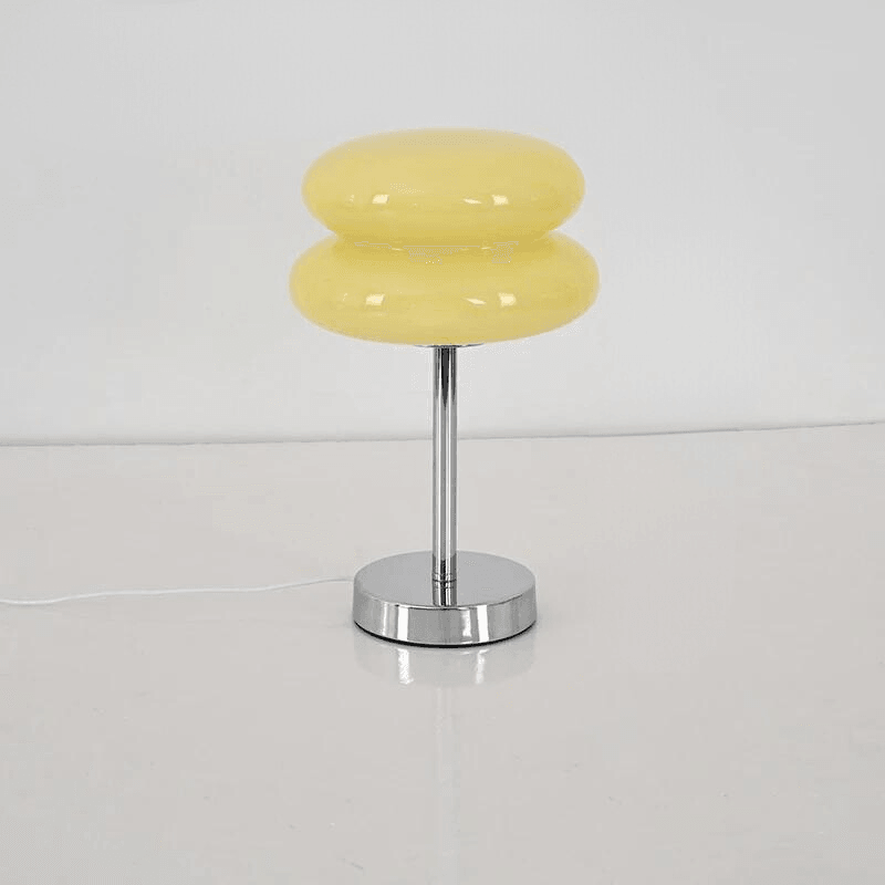 Modern Glass Table Lamp Pink Double Ring Design - Product detail 6