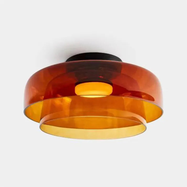 Modern Glass Ceiling Light  Layered Smoke Shade Design - Product detail 31