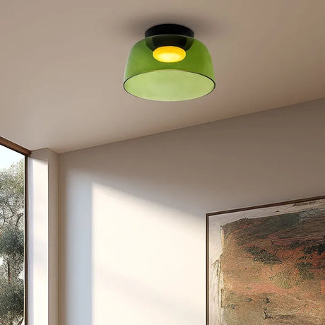 Modern Glass Ceiling Light  Layered Smoke Shade Design - Product detail 7