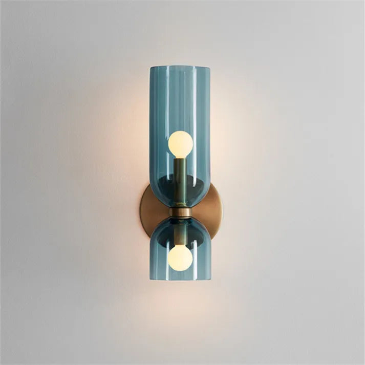 Modern Glass Wall Lamp Dual Layer Smoked Design - Product detail 12