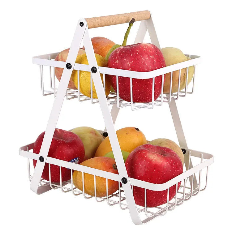 Modern Tiered Fruit Basket Black Steel 3-Level Storage - Product detail 10