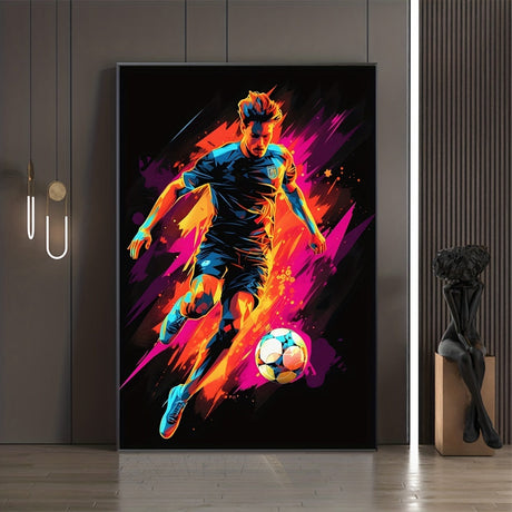 Gaming Wall Art Set  Vibrant Football Controller Canvas Prints - Product detail 5