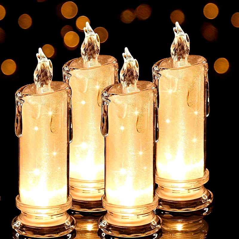 LED Flameless Candles  Warm White Ambient Light Set - Detailed view