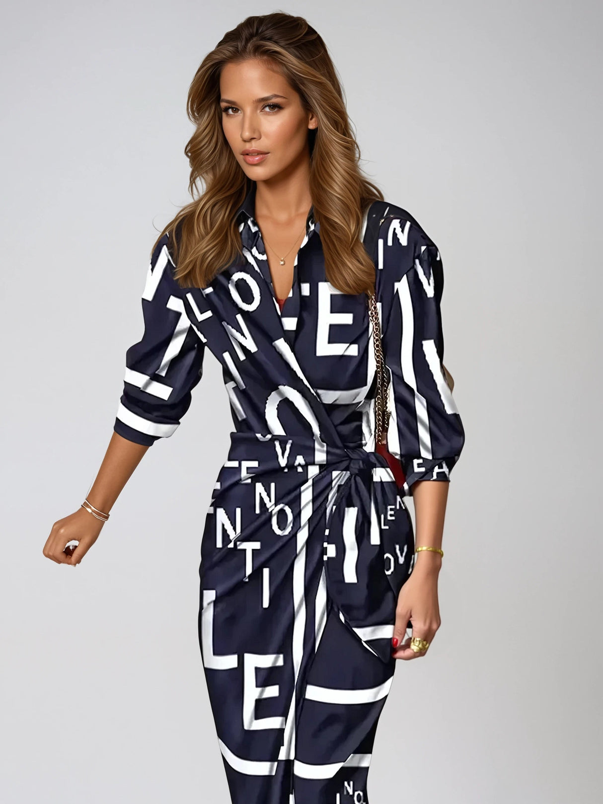 Striped Silk Maxi Dress Orange Pink Wrap Design - Product detail 8