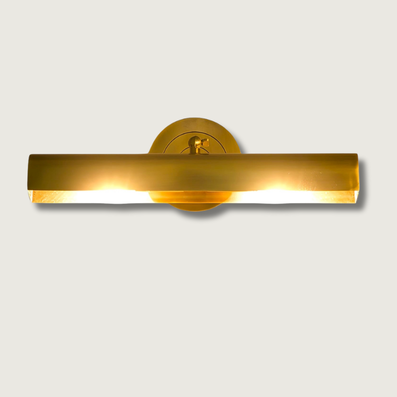 Modern Gold Wall Lamp Linear Brass Finish - Product showcase