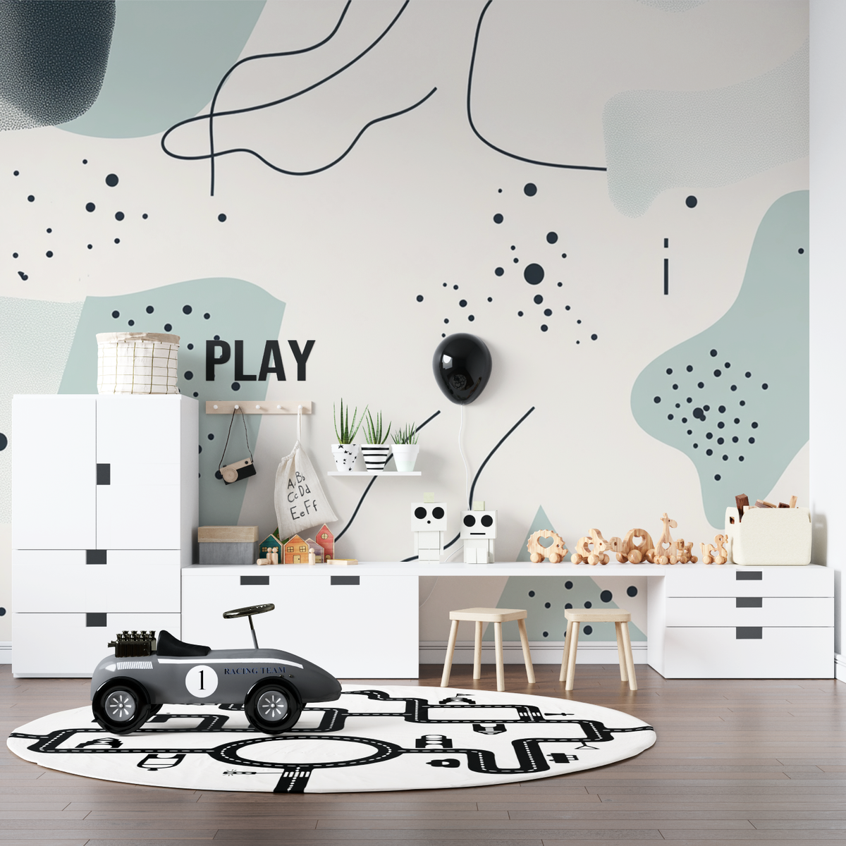 Graffiti Mural Wallpaper | Abstract Urban Art Design