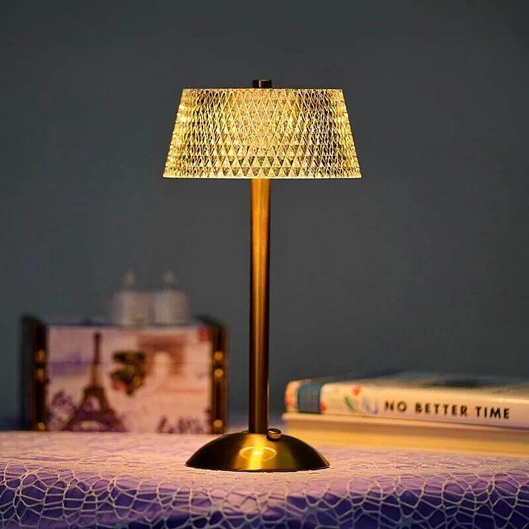Modern Table Lamp  Pleated Shade with Brass Base - Product detail 9