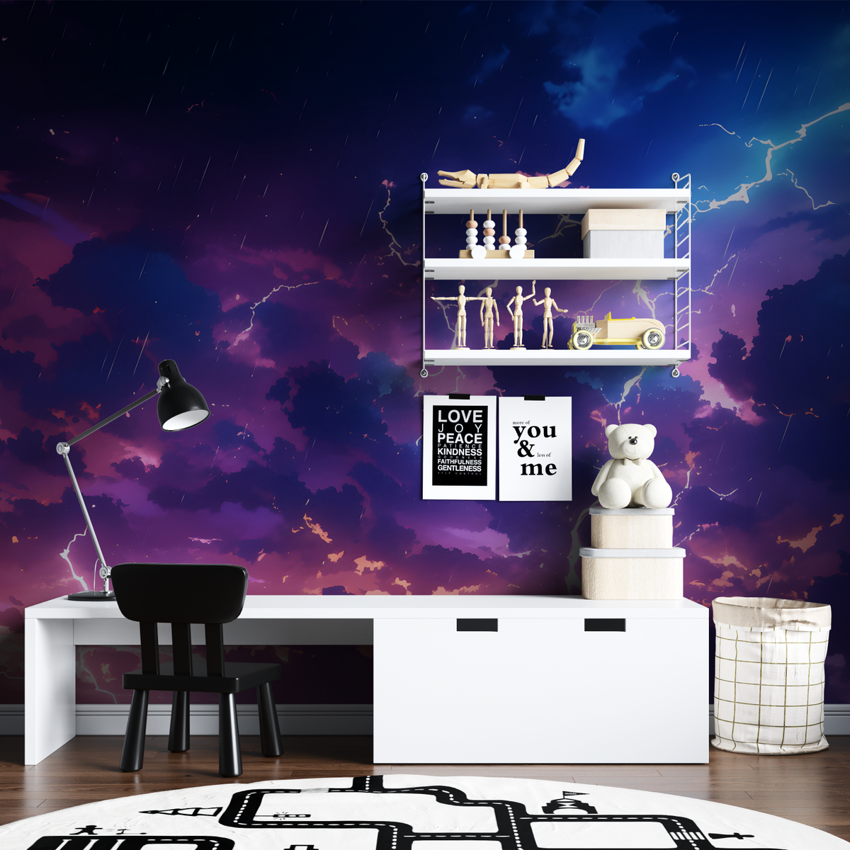 Space Mural Wallpaper | Cosmic Planets and Astronaut Adventure