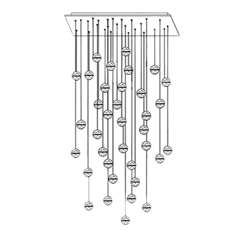 Modern Crystal Pendant Light Seeded Glass Sphere Cluster - Product detail 17