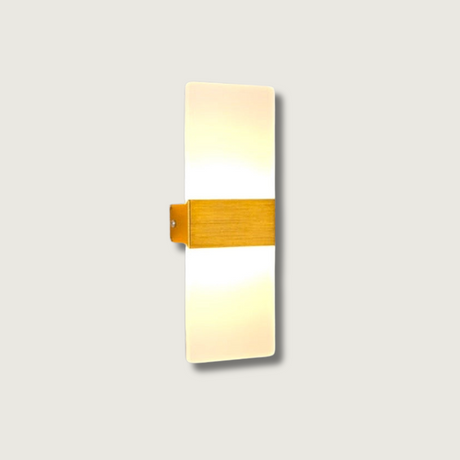 Modern Wall Sconce  Minimalist Acrylic Panel with Gold Accent - Product showcase
