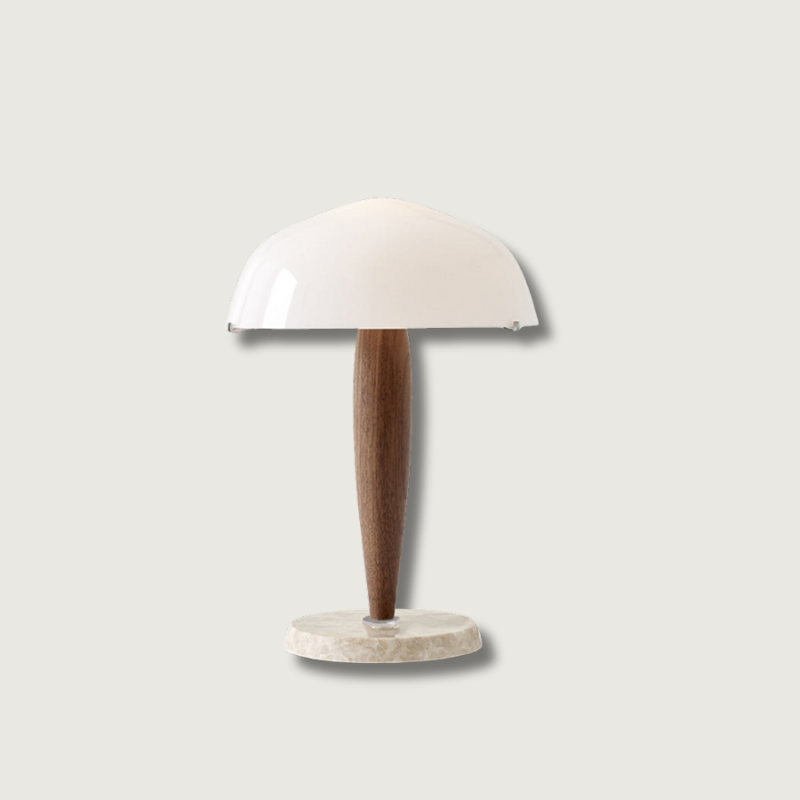 Modern Table Lamp Marble Base Glass Dome Design - Product showcase